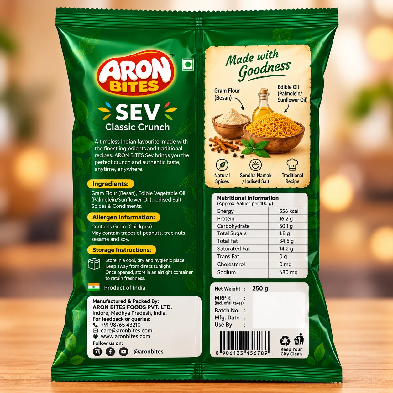 Classic Crunch - 250 g (Back)